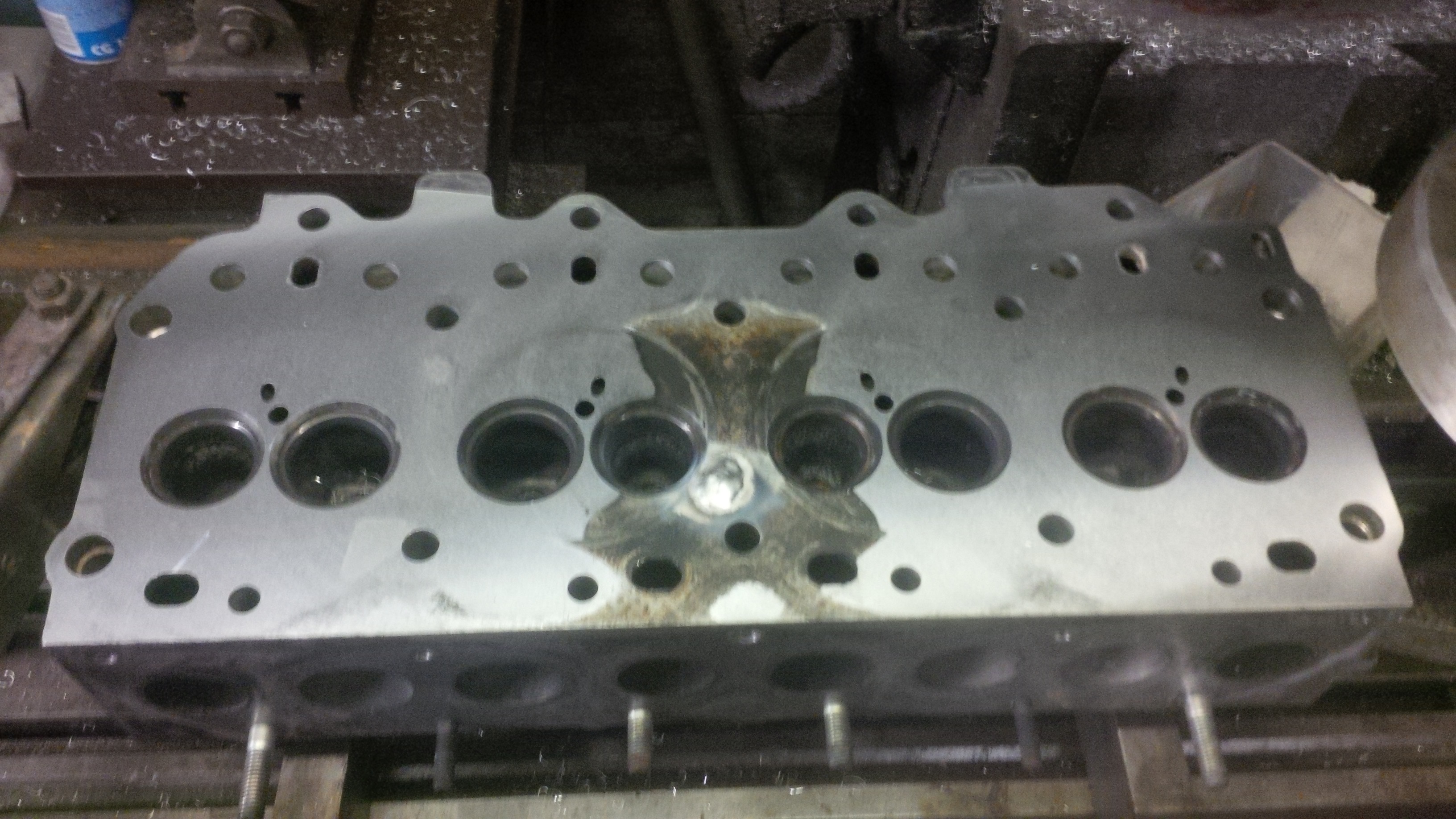 Land Rover tdi cylinder head welding and skimming Roberts Fabrications